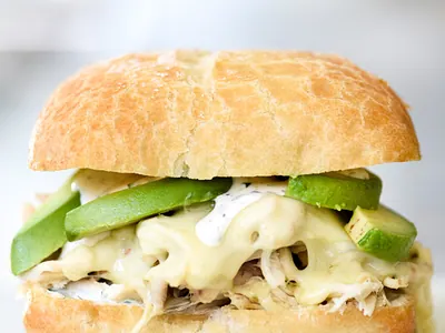 Pulled Chicken Ranch Sandwiches