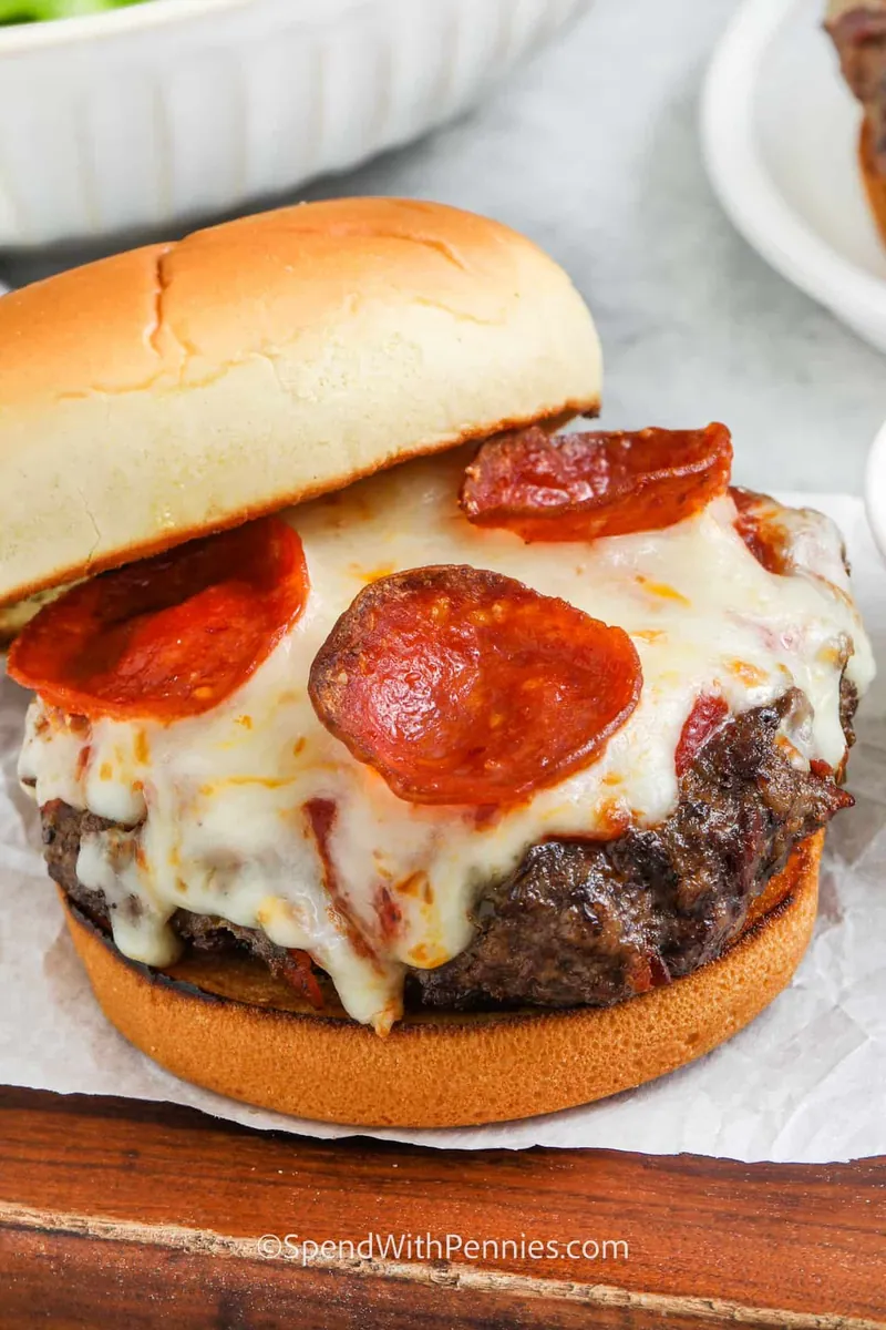 Pizza Burgers with ground beef