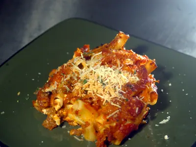 Baked Ziti with mozzarella