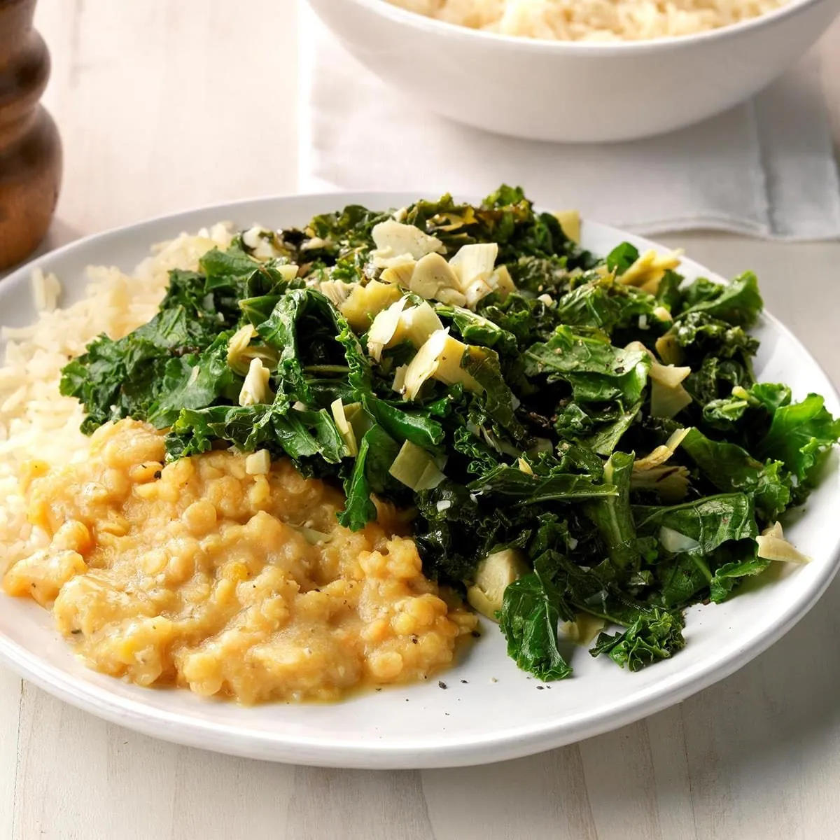 Creamy Lentils with Kale