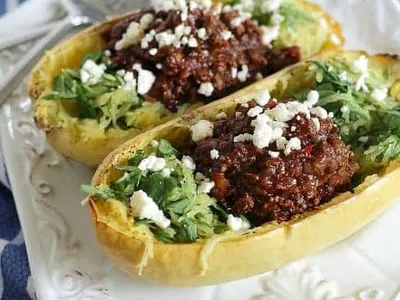 Chocolate Chili Stuffed Squash