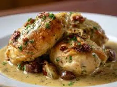 Roasted Chicken with Walnut Sauce