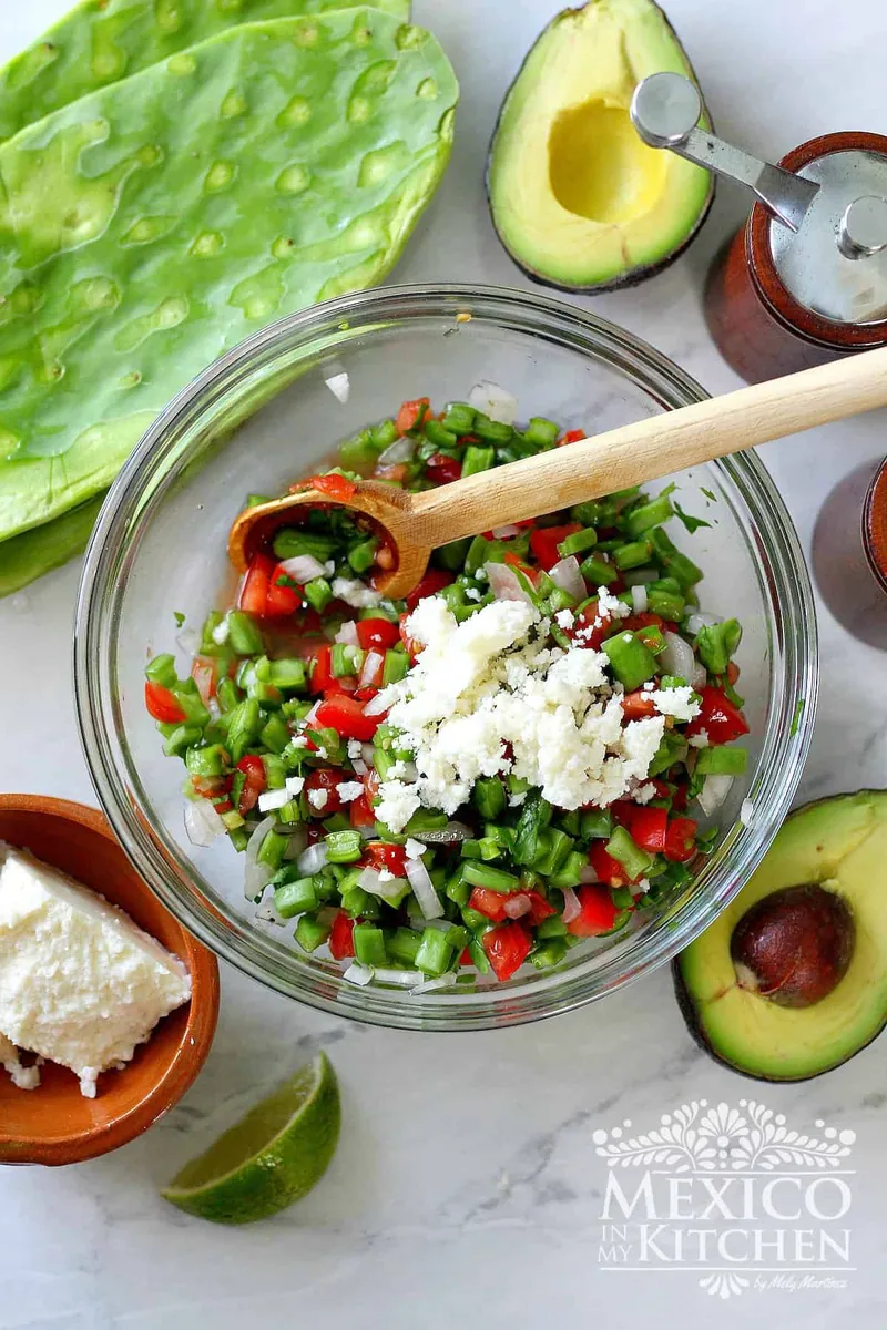 Raw Nopales Salad