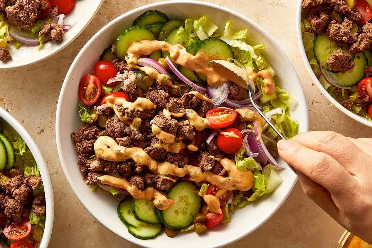 Healthy Burger Bowl