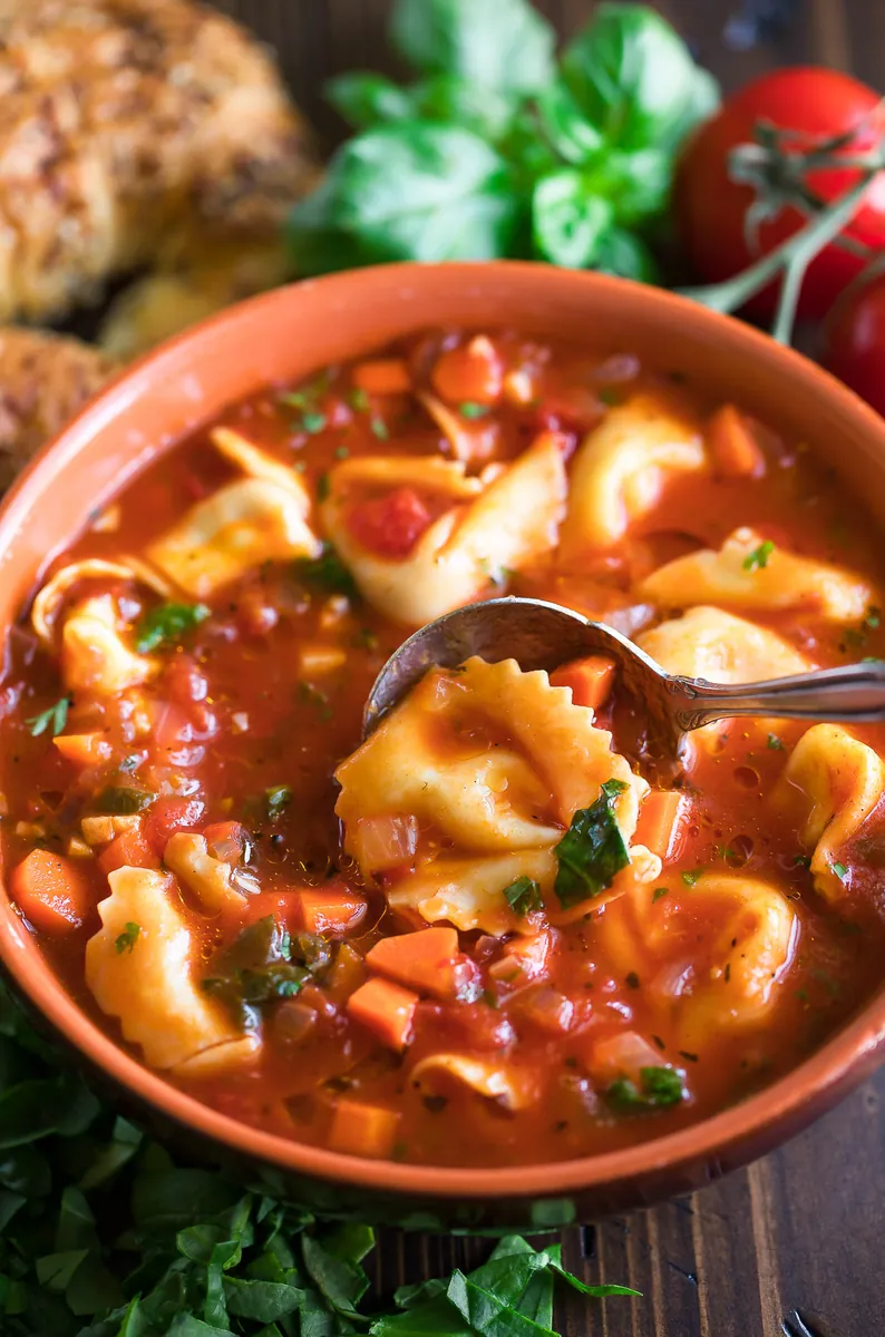 Cheese Tortellini Tomato Soup