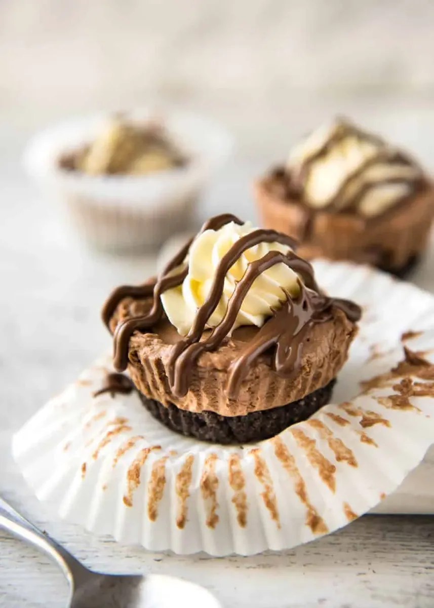 Mini No Bake Nutella Cheesecakes