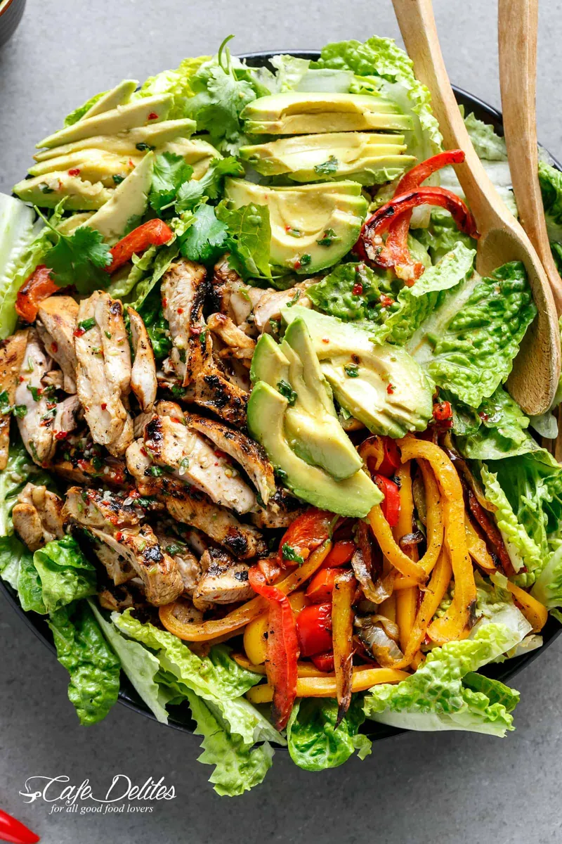 Chili Lime Chicken Fajita Salad