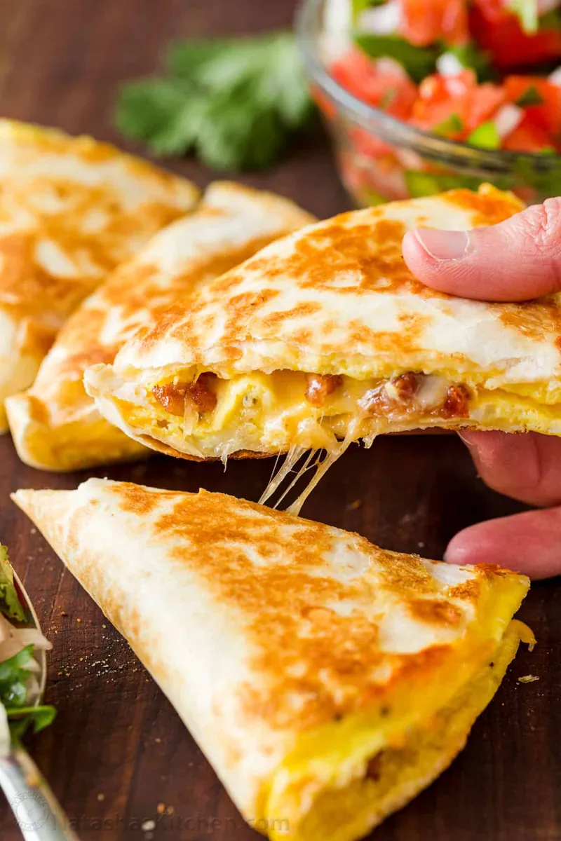 Sausage Ham Breakfast Quesadilla