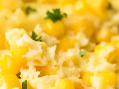 Corn Pudding with heavy cream