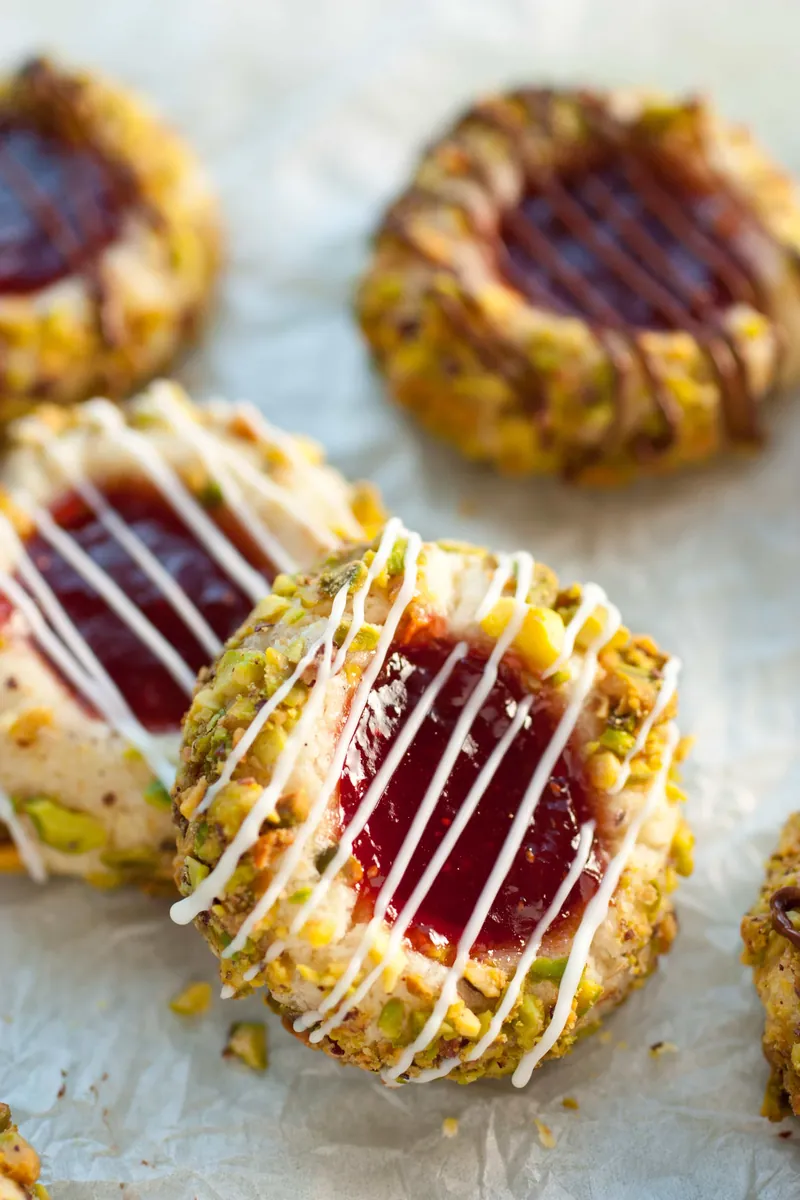 Pistachio Thumbprint Cookies