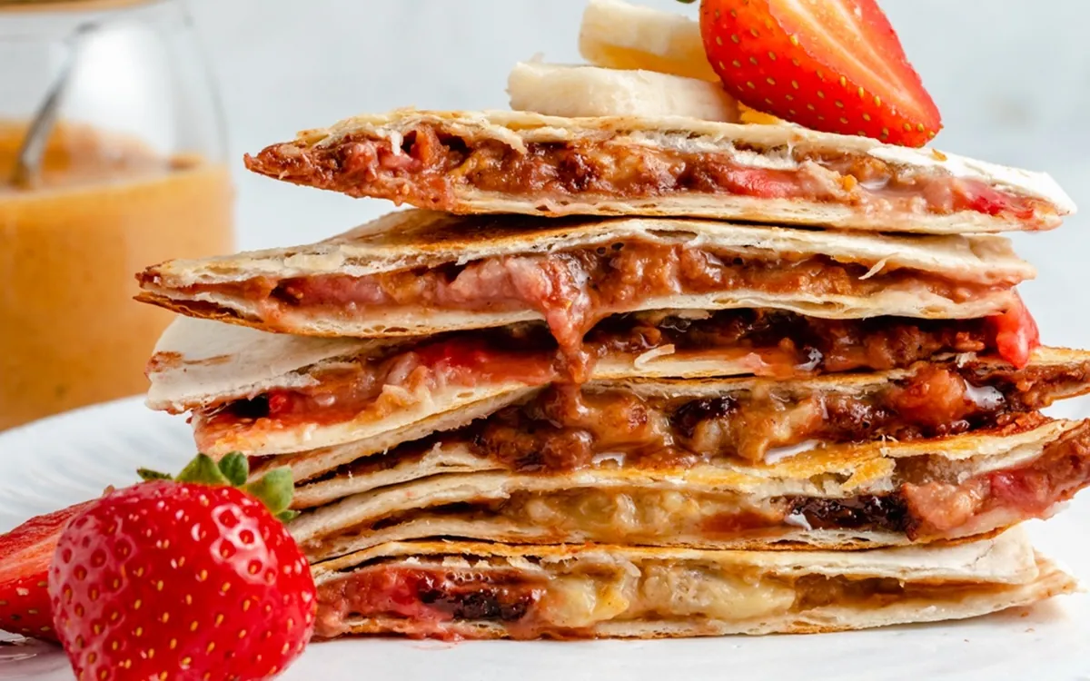 Peanut Butter Fruit Quesadilla