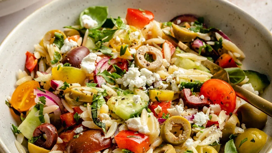 Herby Olive Orzo Salad