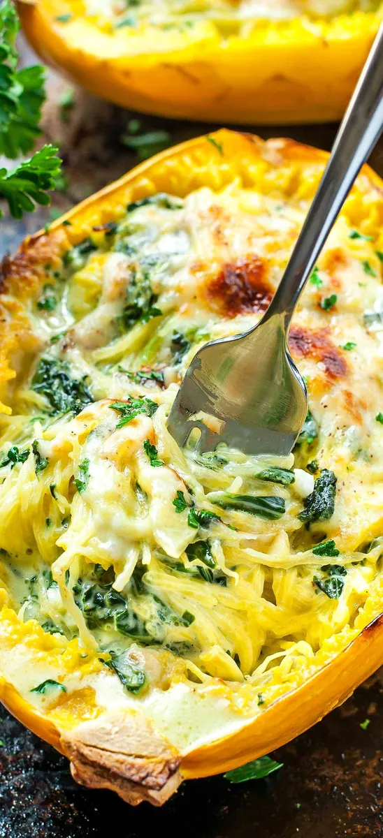 Garlic Parmesan Spaghetti Squash