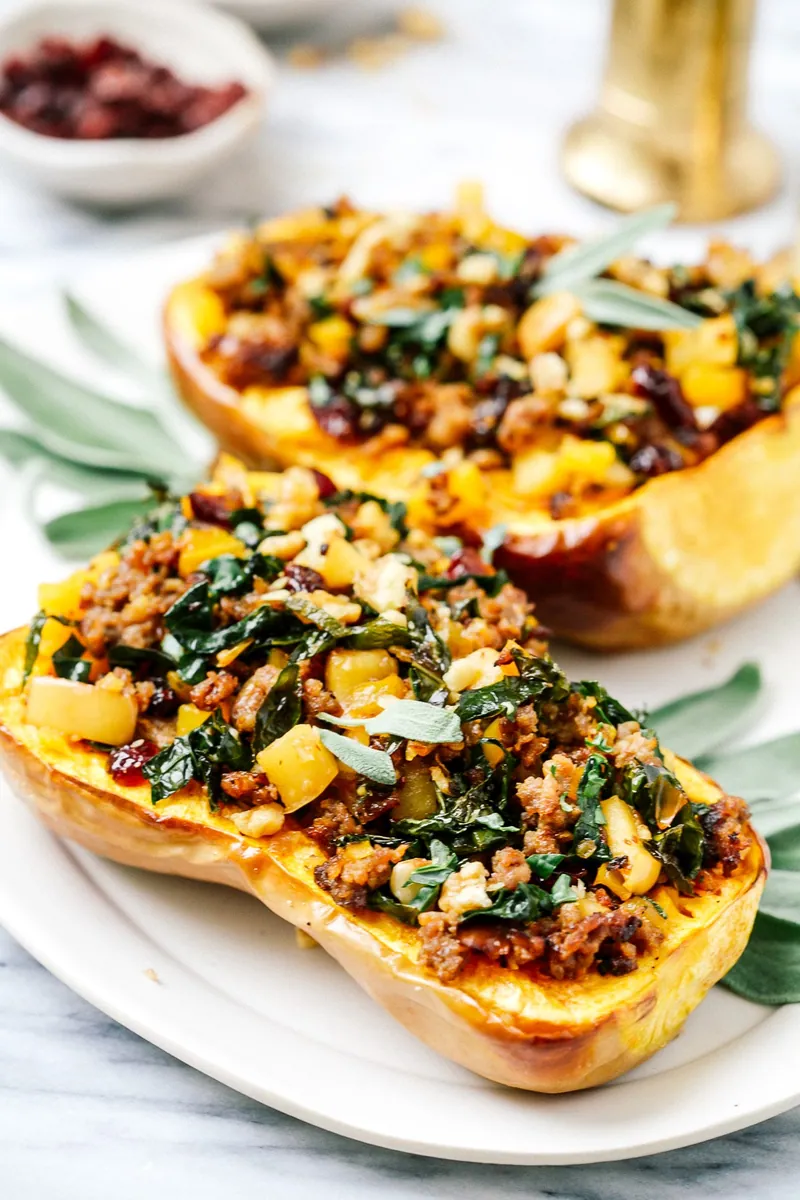 Stuffed Butternut Squash with Sausage