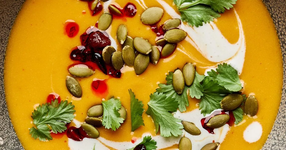 Thai Pumpkin Soup with winter squash (butternut
