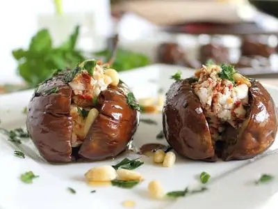 Stuffed Baby Eggplants