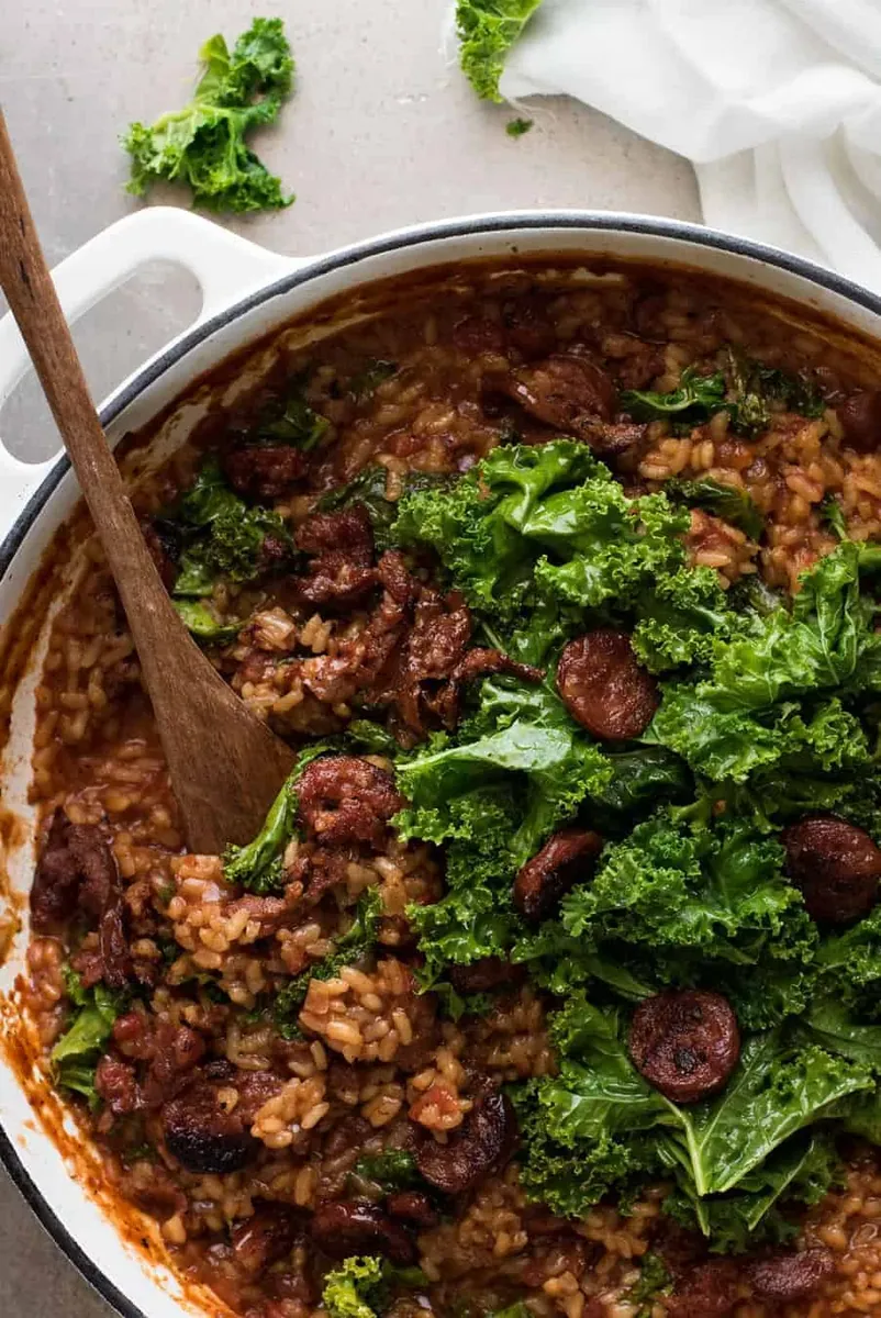 Chorizo Kale Risotto
