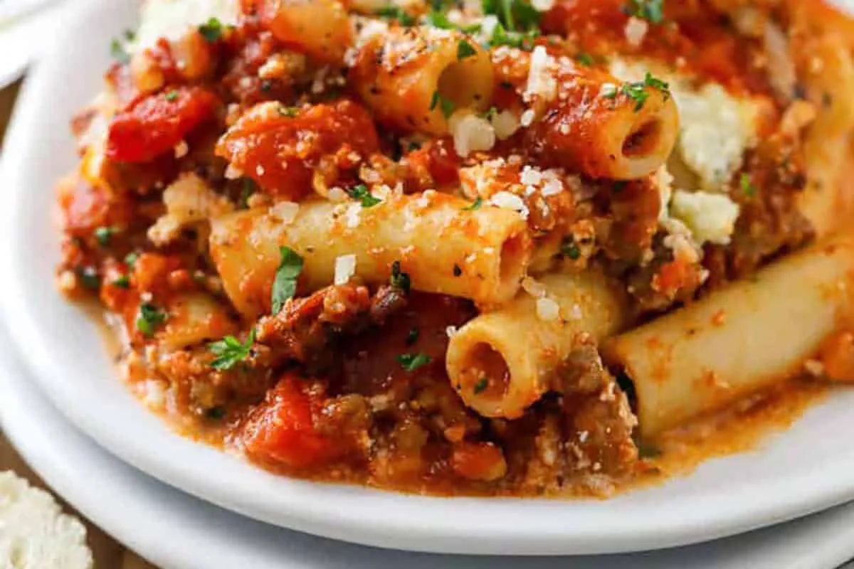 Baked Ziti with italian