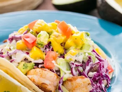 Shrimp Tacos with Mango Salsa