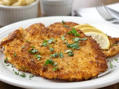 Chicken Schnitzel with butter