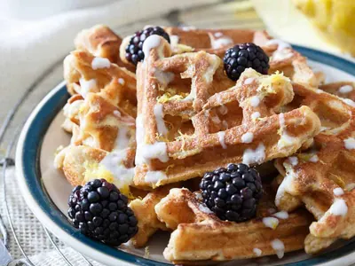 Lemon Vanilla Waffle French Toast