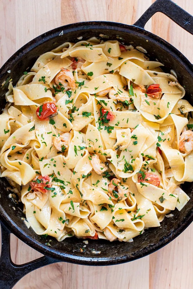 Creamy Shrimp Pappardelle