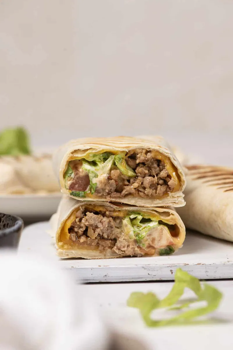 Cheeseburger Beef Wraps