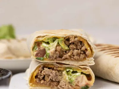 Cheeseburger Beef Wraps
