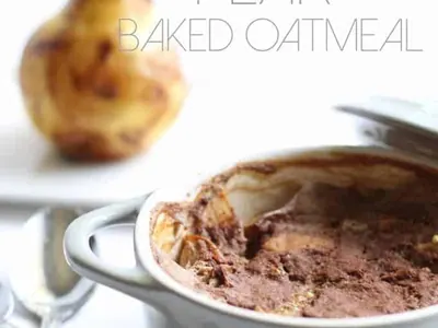 Chai Pear Baked Steel-Cut Oatmeal