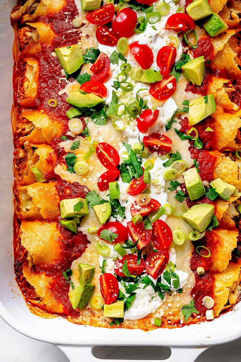Shredded Turkey Enchiladas