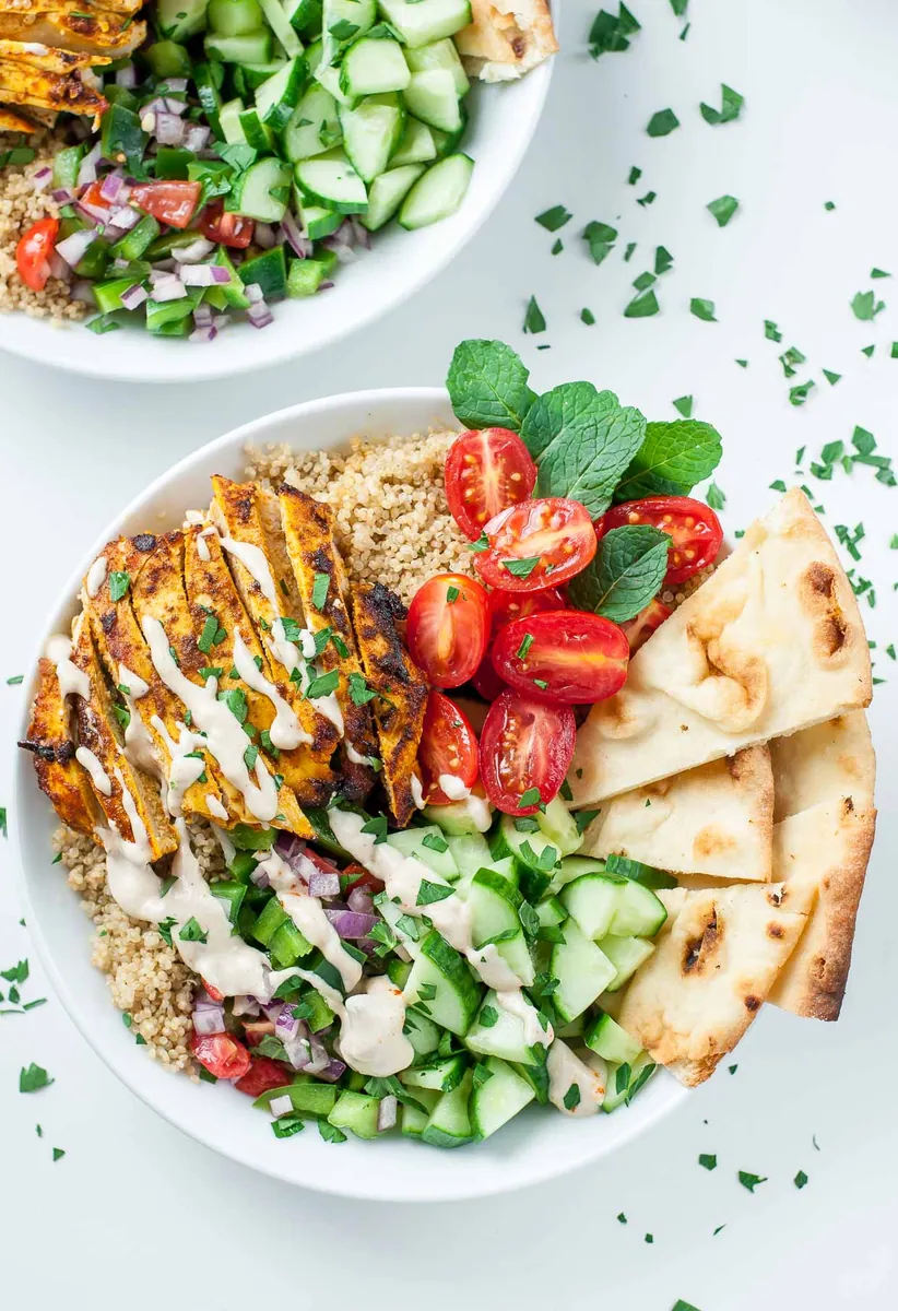 Chicken Shawarma Quinoa Bowls