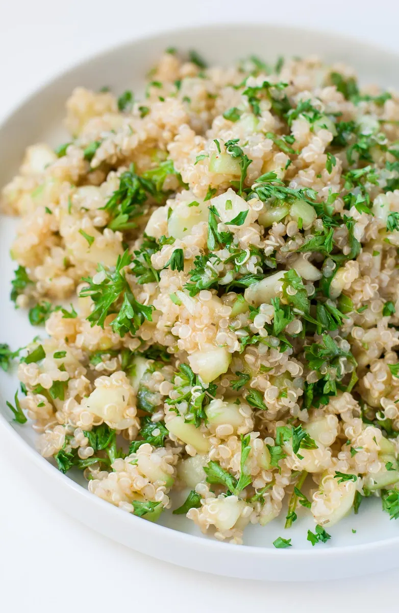 Quinoa Cucumber Salad with lemons and limes