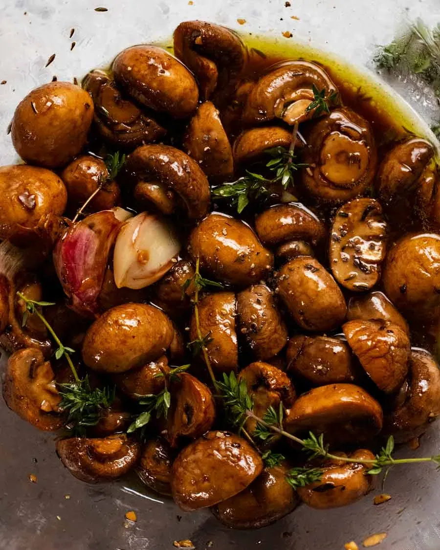 Balsamic Marinated Mushrooms
