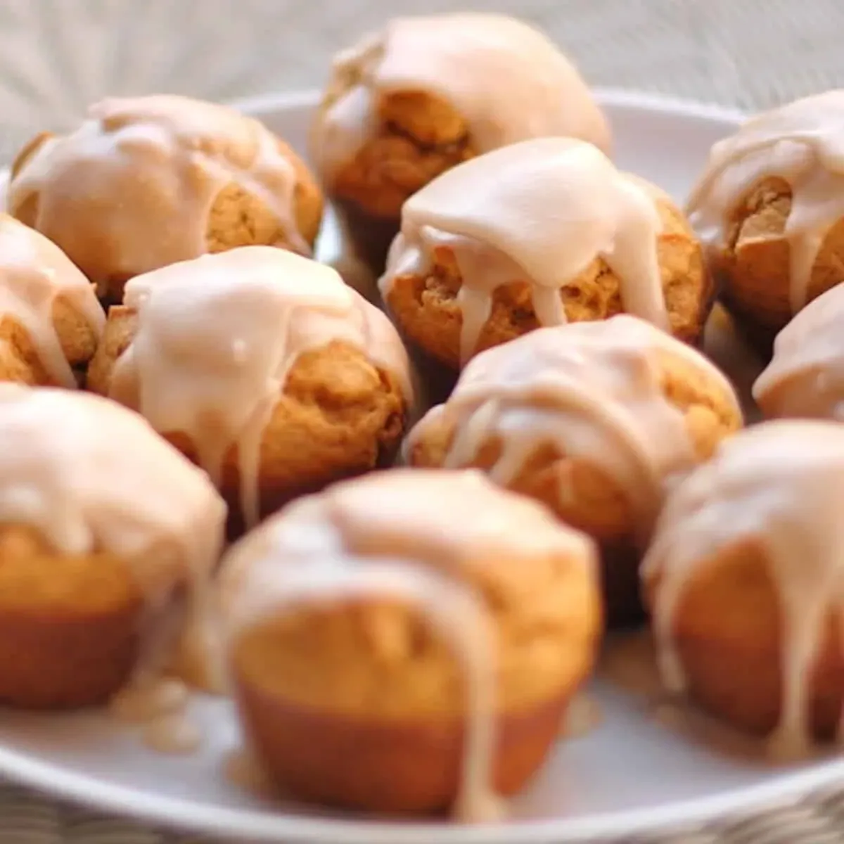 Maple Glazed Pumpkin Muffins