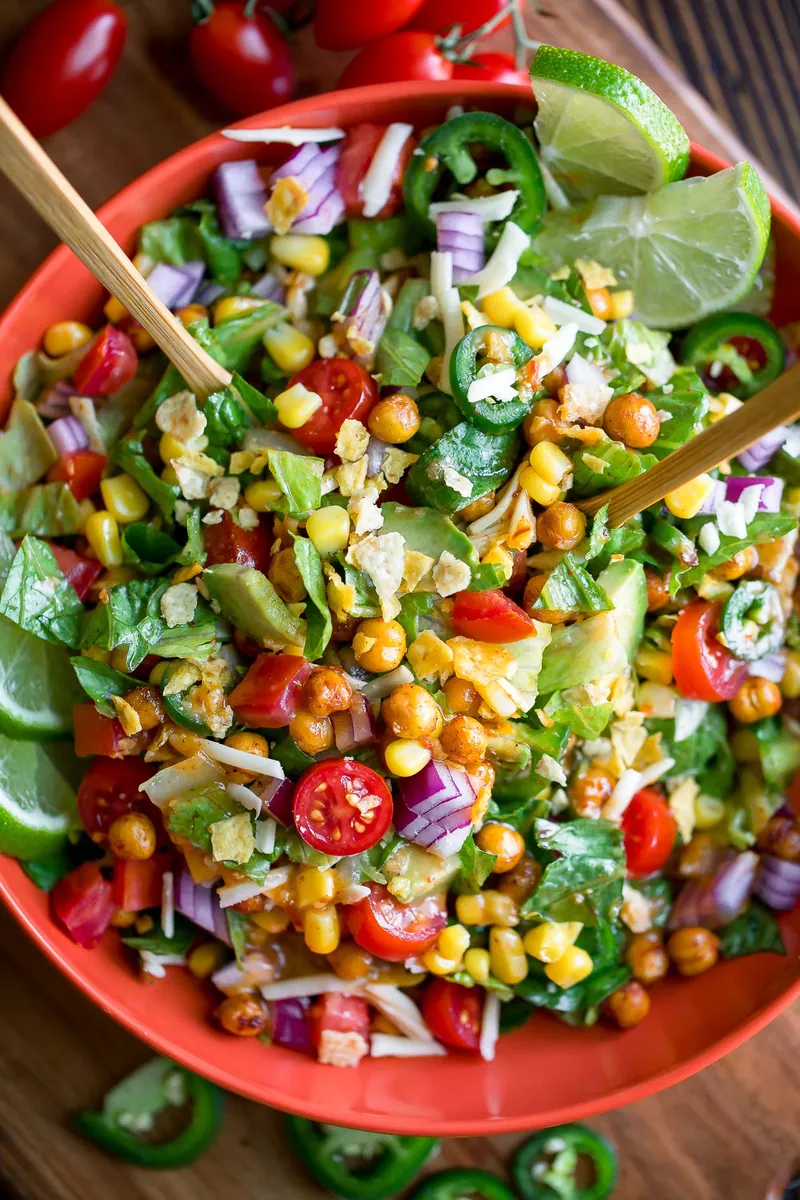 Crispy Chickpea Taco Salad