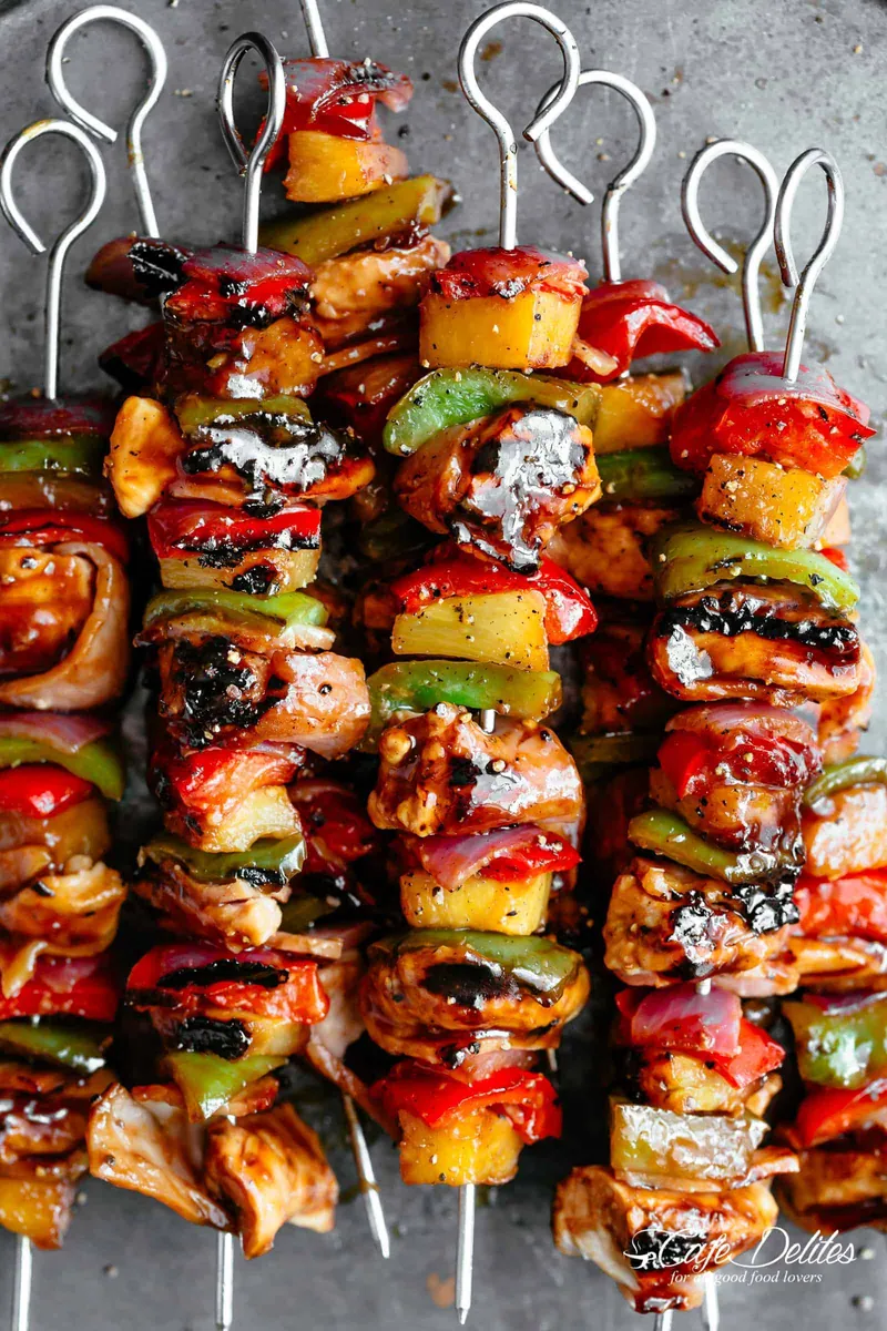 Hawaiian Chicken Kebabs