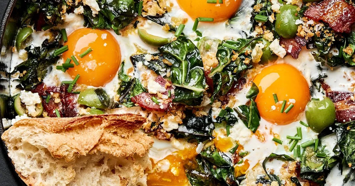 Baked Eggs With Chard