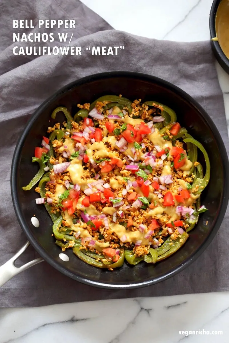 Bell Pepper Cauliflower Nachos