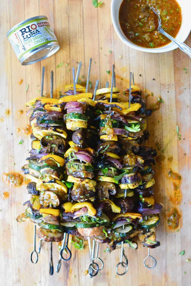 Grilled Vegetable Skewers with eggplant