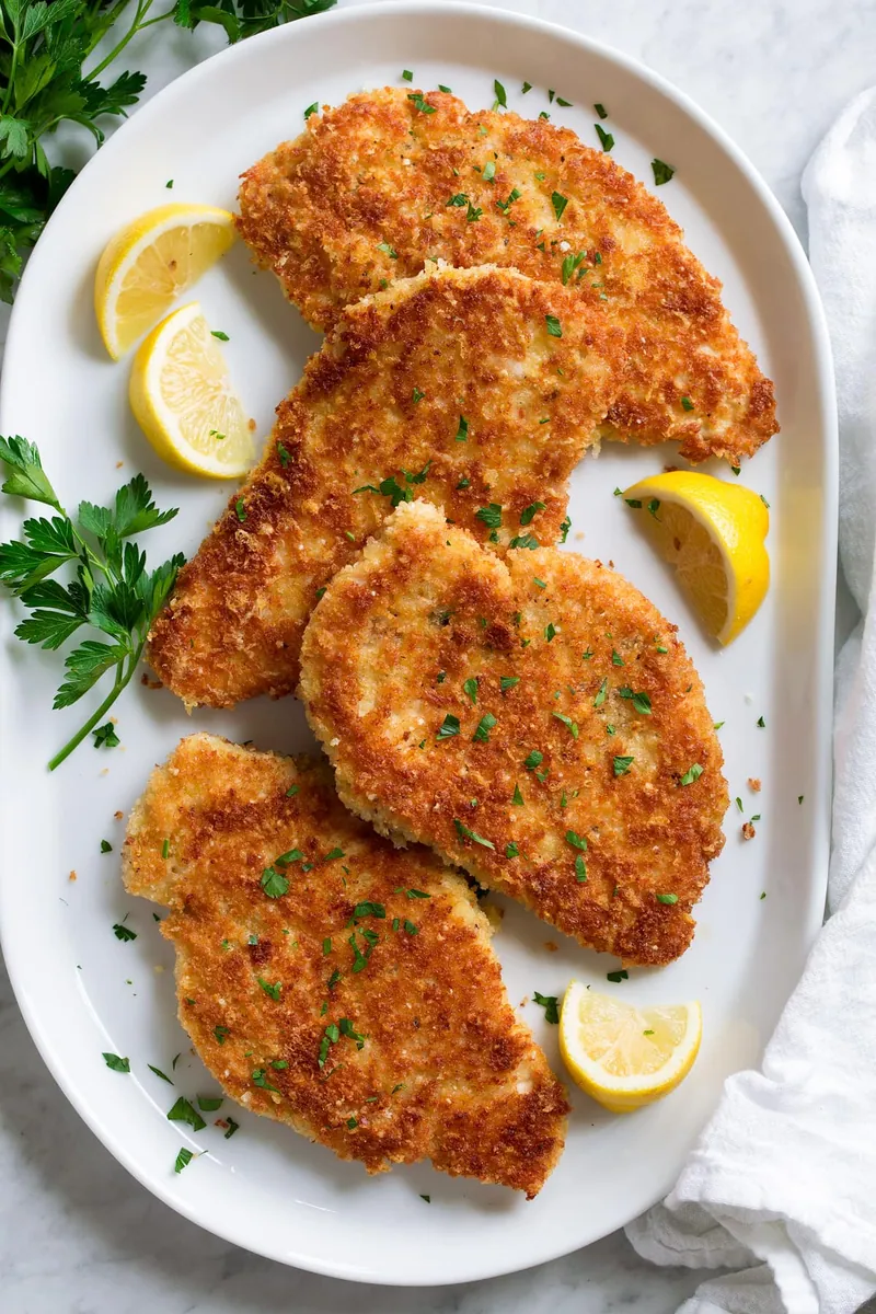 Parmesan Crusted Chicken with eggs