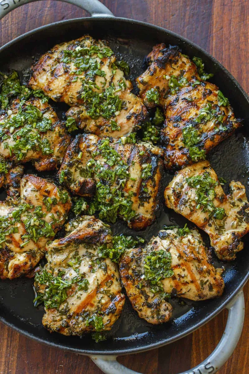 Chimichurri Chicken with fresh herbs (cilantro