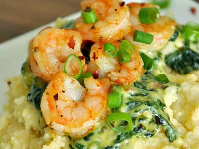 Shrimp and Gouda Grits
