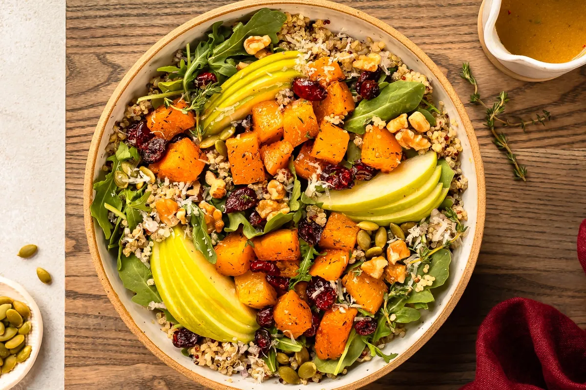Arugula Squash Quinoa Salad