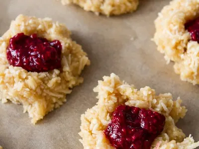 Coconut Raspberry Thumbprints