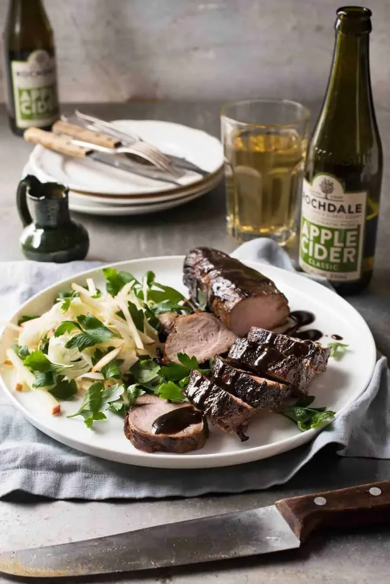 Apple Cider Glazed Pork Tenderloin