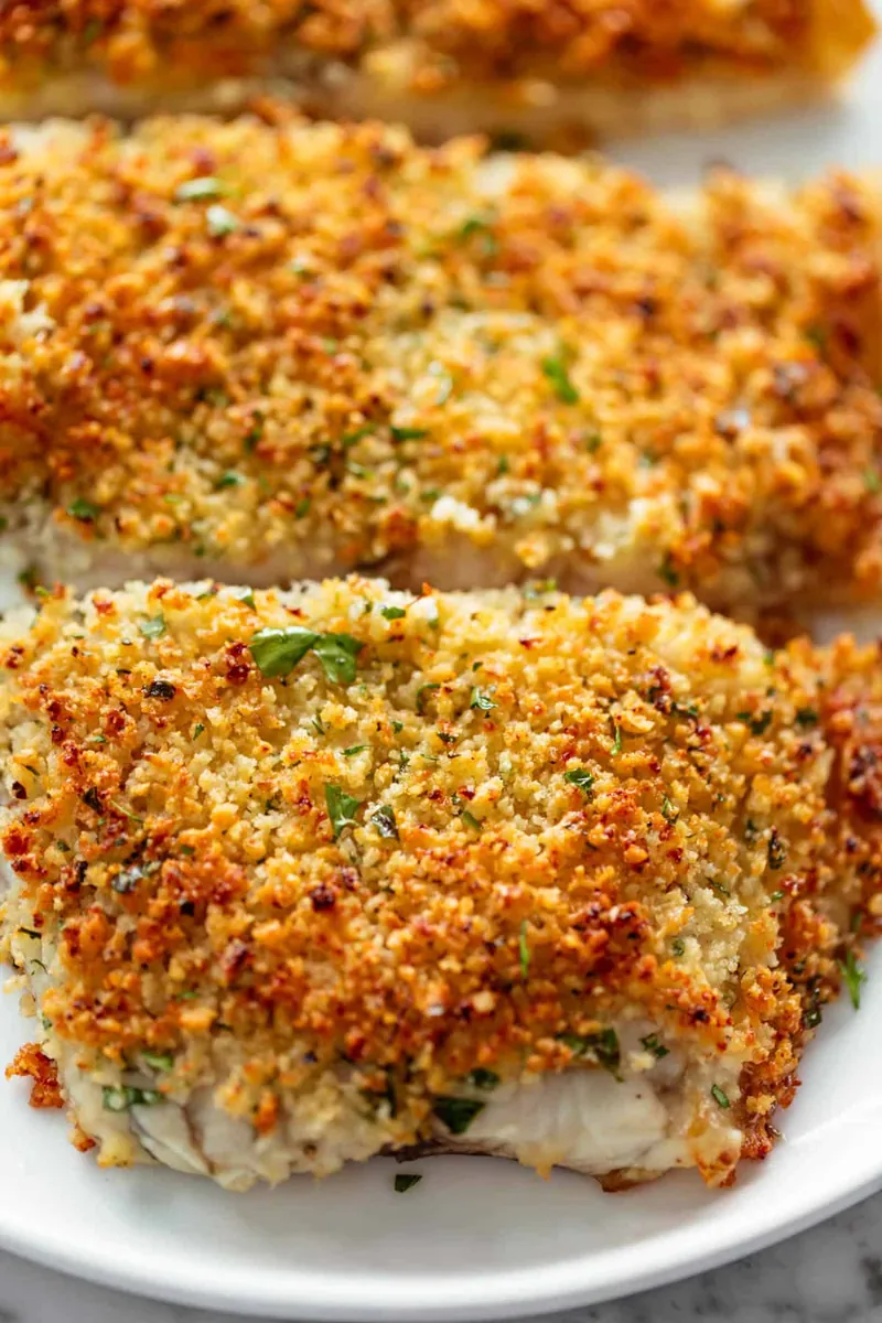 Crispy Garlic Parmesan Fish