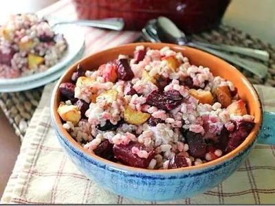 Roasted Beet Squash Barley