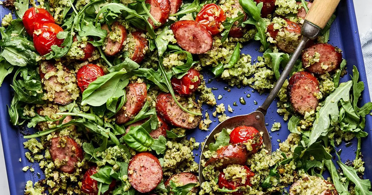 Cauliflower Rice Sheet Pan
