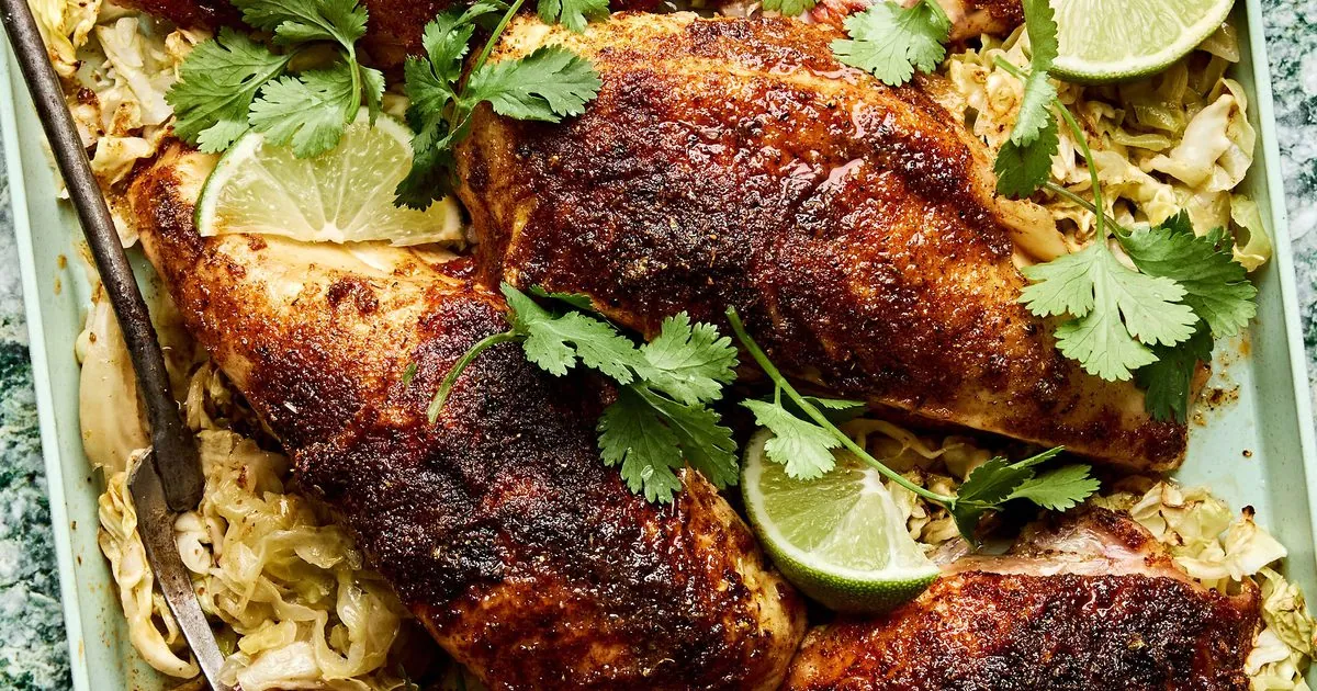 Roasted Chicken with Cabbage