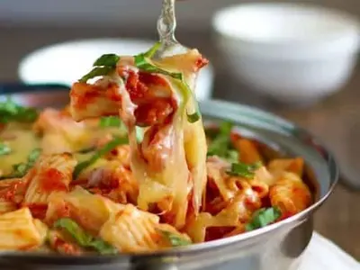 Baked Caprese Rigatoni